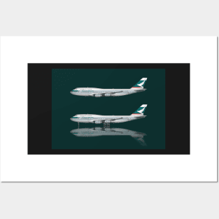 Cathay Pacific 747-400 Swosh Livery Posters and Art